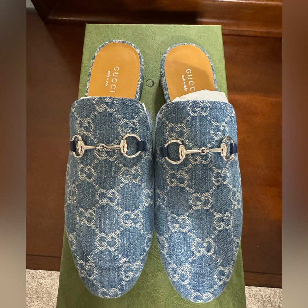 SIZE 37 DENIM GUCCI MULE